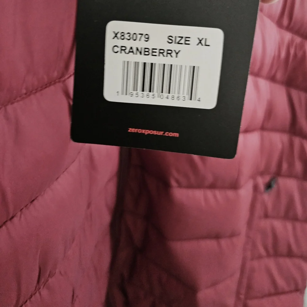 Men's ZeroXposur Lightweight Quilted Puffer Jacket Burgundy XL